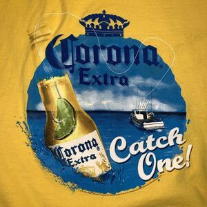 Corona Extra Beer Fishing Catch One T-Shirt Size Large L Unisex